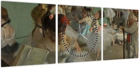 Obraz - Edgar Degas, The Dance Class, reprodukcje (z zegarem) (90x30 cm)