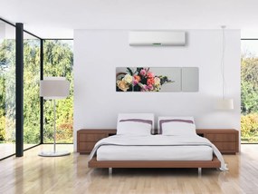 Obraz kosza z kwiatami (170x50 cm)