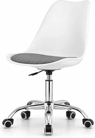 Nowoczesne, ergonomiczne i stylowe krzesło Miramas z regulacją wysokości i kauczukowymi kółkami do biura i domowego biura