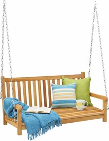 Huśtawka ogrodowa z litego drewna tekowego D6-G24