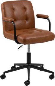 Brązowe krzesło biurowe w stylu retro Cosmo Actona