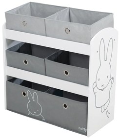 Biały/szary dziecięcy pojemnik na zabawki 63,5x29,5x60 cm Miffy – Roba