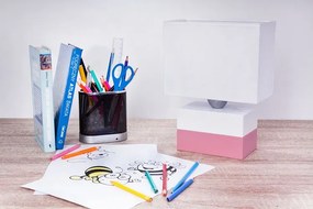 Biało różowa lampka na biurko dla dziewczynki 3X S188 S3-R51