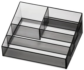 Organizer łazienkowy na kosmetyki z plastiku z recyklingu w kolorze matowej czerni Nail Station – iDesign