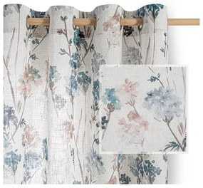 Jasnoniebieska/kremowa zasłona 135x250 cm Flosi – Restilo