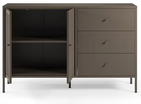 Szara metalowa komoda 140x90x40 cm Fayna – Marckeric