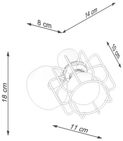 Biały kinkiet ø 10 cm Salom – Nice Lamps