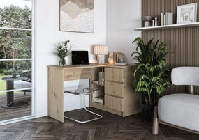 Biurko narożne BEGA dąb artisan HALMAR