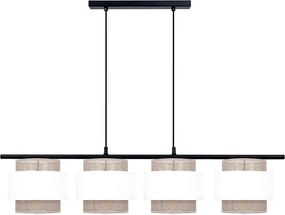 Beżowa podłużna lampa nad stół z 4 abażurami - A521 C8-P25