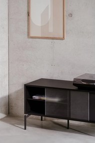 Czarna szafka pod TV 116x55x42 cm Met Mini – noo.ma