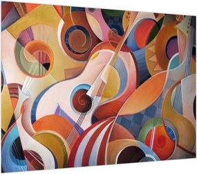 Obraz na szkle - Muzyczny abstrakt (70x50 cm)