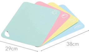 Zestaw pastelowych mat do krojenia, 4 sztuki, 38 x 29 cm, Kesper