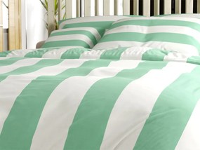 PrzytulneMieszkanie.pl PrzytulneMieszkanie.pl Pościel bawełniana STRIPES biało-zielona Rozmiar pościeli: 70 x 90 cm | 140 x 200 cm