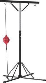 SPORTNOW Stojak na worek bokserski, regulowana wysokość z szybkobieżną piłką, metalowa rama, 160L x 145S x 175-220W cm, czarny