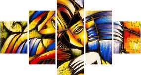 Obraz - Obraz olejny, kochankowie (125x70 cm)