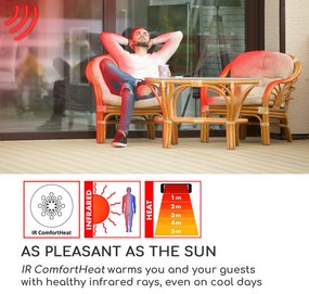 Blumfeldt Primal Heat 1200W Promiennik Podczerwieni Srebrny