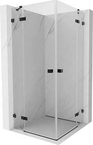 Mexen Lunar Duo kabina prysznicowa uchylna 85 x 85 cm, transparent, czarna - 834-085L-085P-70-00