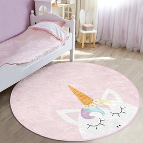 Różowy dywan dziecięcy ø 120 cm Comfort – Mila Home