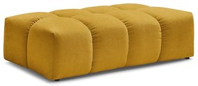 Musztardowy podnóżek z materiału bouclé Everest – Bobochic Paris