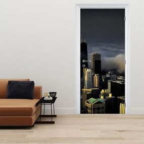 Fototapeta na drzwi - Miasto w chmurach (95x205cm)