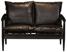 Elegancka skórzana sofa Canes - czarna