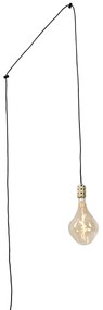 Lampa wisząca złota z wtyczką w komplecie PS160 złota z możliwością ściemniania - CavaluxDesignerski Oswietlenie wewnetrzne
