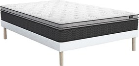 Zestaw stelaż + materac hybrydowy ze sprężynami kieszeniowymi i nakładką na materac hybrydowy GAMIANI marki YSMÉE gr. 35 cm - 160x200 cm