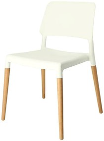 Białe skandynawskie krzesło minimalistyczne - Alldyn