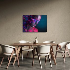 Błyszczący obraz kobiety (70x50 cm)