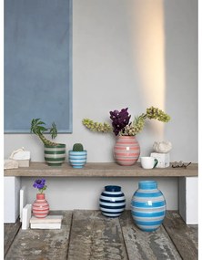 Biało-zielona ceramiczna doniczka Kähler Design Nuovo, ø 15 cm