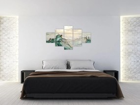 Obraz - 3D abstrakcja morza (125x70 cm)