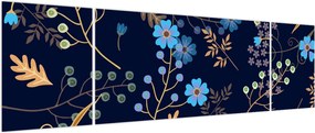 Obraz - Jesienne kwiaty (170x50 cm)