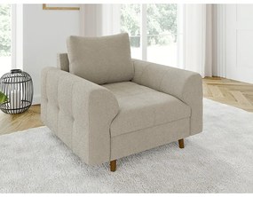 Beżowy fotel z materiału bouclé Ariella – Ropez
