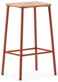 Ceglaste hokery zestaw 2 szt. (wysokość siedziska 65 cm) Abba – Marckeric