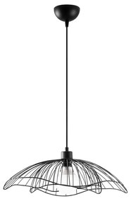 Czarna lampa wisząca z metalowym kloszem ø 50 cm Farac – Opviq lights