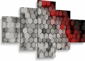 Obraz - sześciokąty 3D (125x70 cm)