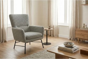 Nowoczesny fotel w kolorze szarym-ponadczasowy styl