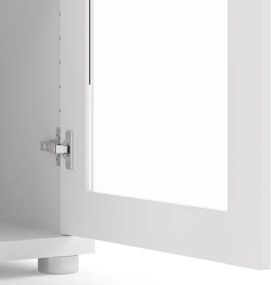 Regał biurowy ze szklanymi drzwiami Prima biały