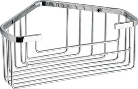 Uchwyt na mydło narożny prysznicowy "Camille" ze stali nierdzewnej w kolorze chromu i srebra
