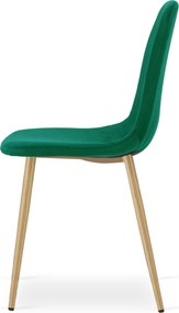 Krzesło do jadalni PADVA VELVET, zielone