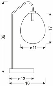 Lampa stolowa ze szklanym kloszem - T006 - Bolik