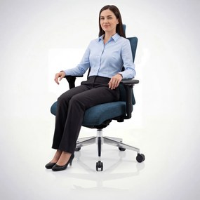 Fotel biurowy ergonomiczny ciemnoniebieski VECTOR