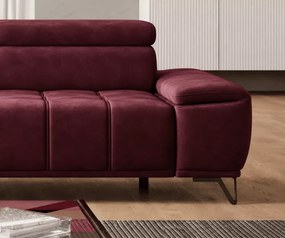 Sofa trzyosobowa z regulowanymi zagłowkami Palladi 3 - wygodna kanapa z możliwością elektrycznie wysuwanego siedziska
