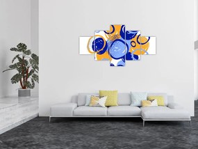 Obraz - Jasny motyw z kółkami (125x70 cm)