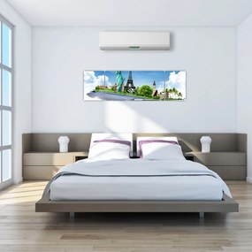 Obraz - Podróż dookoła świata (170x50 cm)
