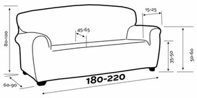 Pokrowiec elastyczny na kanapę IRPIN szary, 180-220 cm, 180 - 220 cm