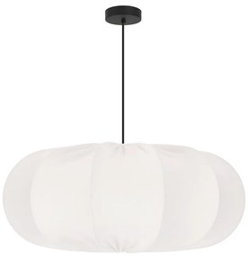 Biała lampa wisząca z tekstylnym kloszem ø 52 cm Cafee – Candellux Lighting