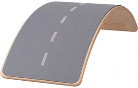 Deska do balansowania z filcem 80x30cm dla dzieci. balance board naturalny z filcem szarym autostrada - meowbaby®