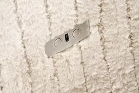 Fotel rozkładany elektrycznie PEGAS beżowy obracany z funkcją kołyski HALMAR