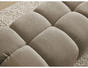 Szarobrązowy podnóżek z materiału bouclé Everest – Bobochic Paris